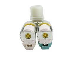 Elettrovalvola Due Vie 180 Gradi Uscite Bocchette 12 e 14 mm per Lavatrice Electrolux Zanussi Rex 3792260725