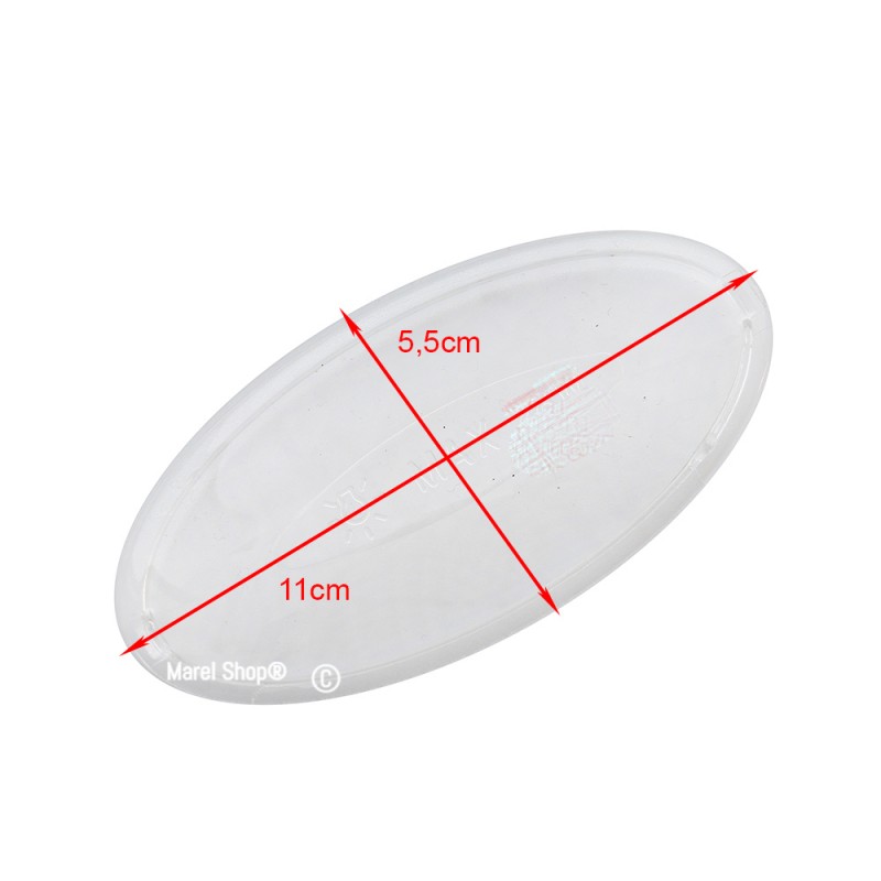 Plafoniera Ovale 5,5 x 11 cm Copertura Lampada Diffusore Luce per Cappa Elica PLA0023131A