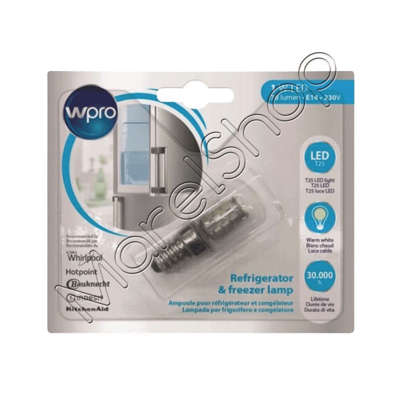 Lampadina Originale Whirlpool Frigoriferi T25 LED E14 1W